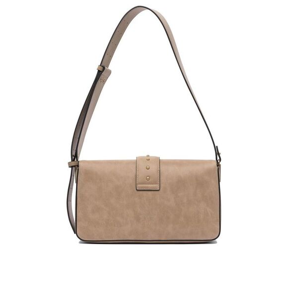 PINKO Love Birds Leather Shoulder Bag Women Beige Crossbody - Picture 3 of 5